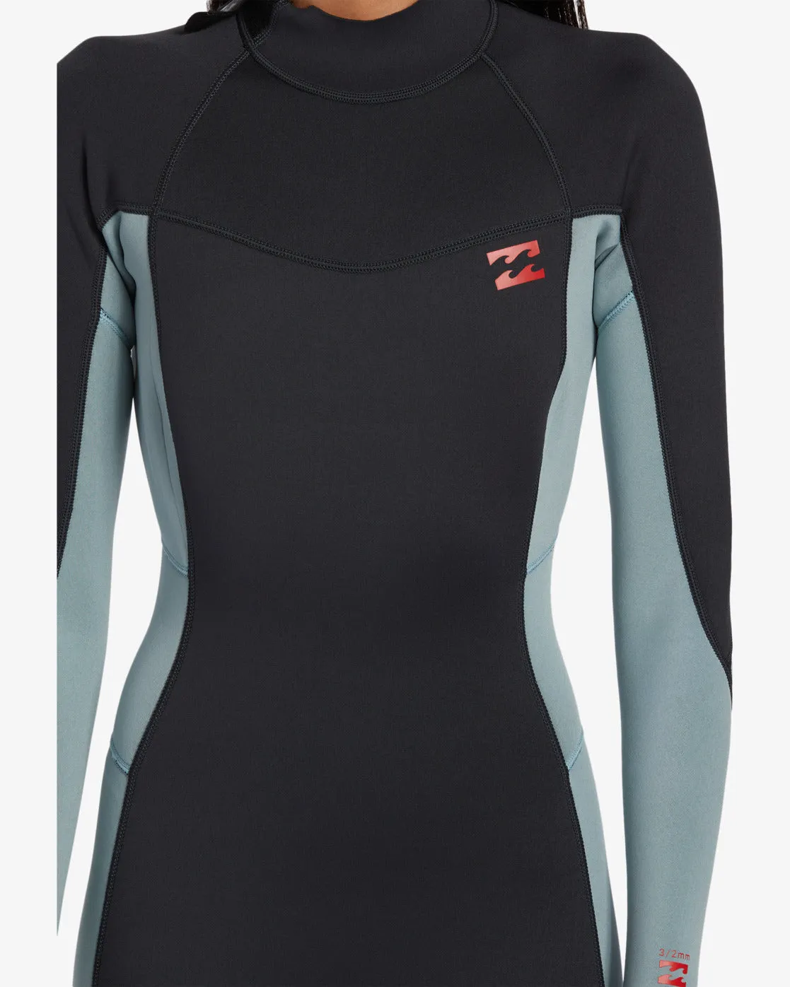 Billabong Women's Foil 3/2mm Backzip Wetsuit Washed Black ABJW100183-WAA