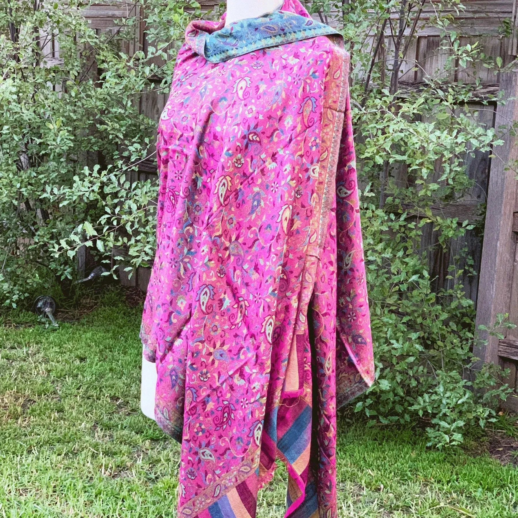 Boho Paisley Reversible Pashmina Scarf