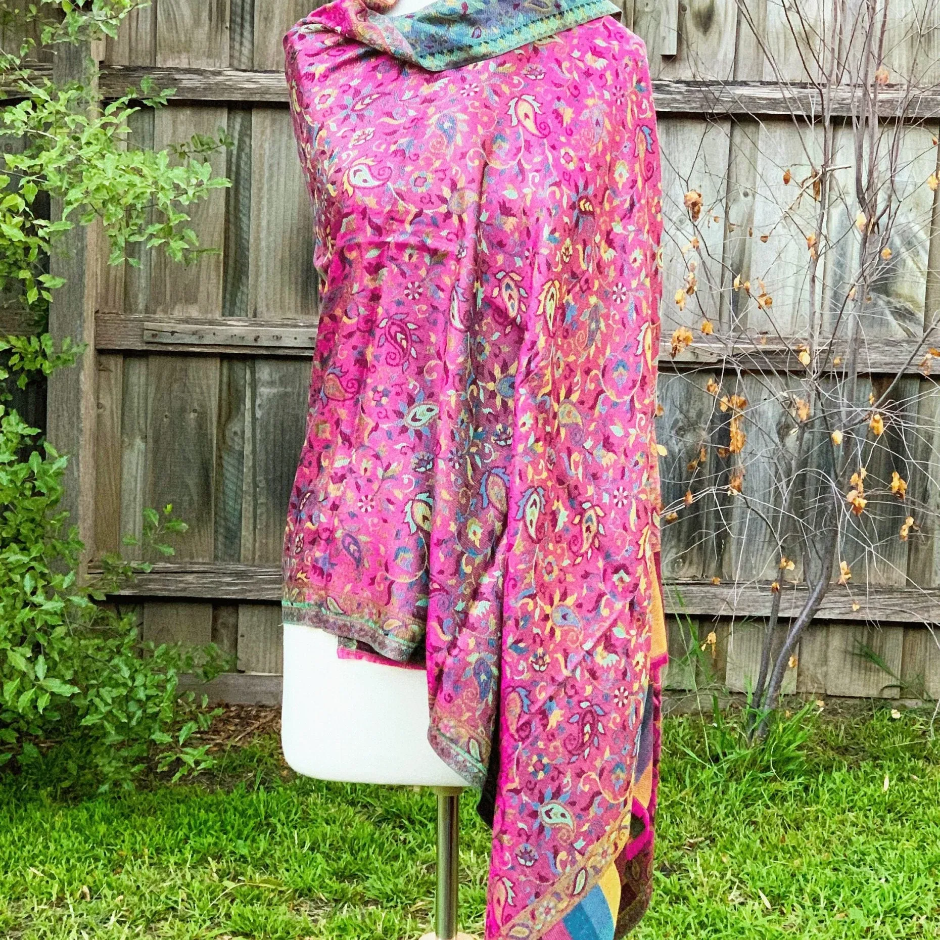 Boho Paisley Reversible Pashmina Scarf