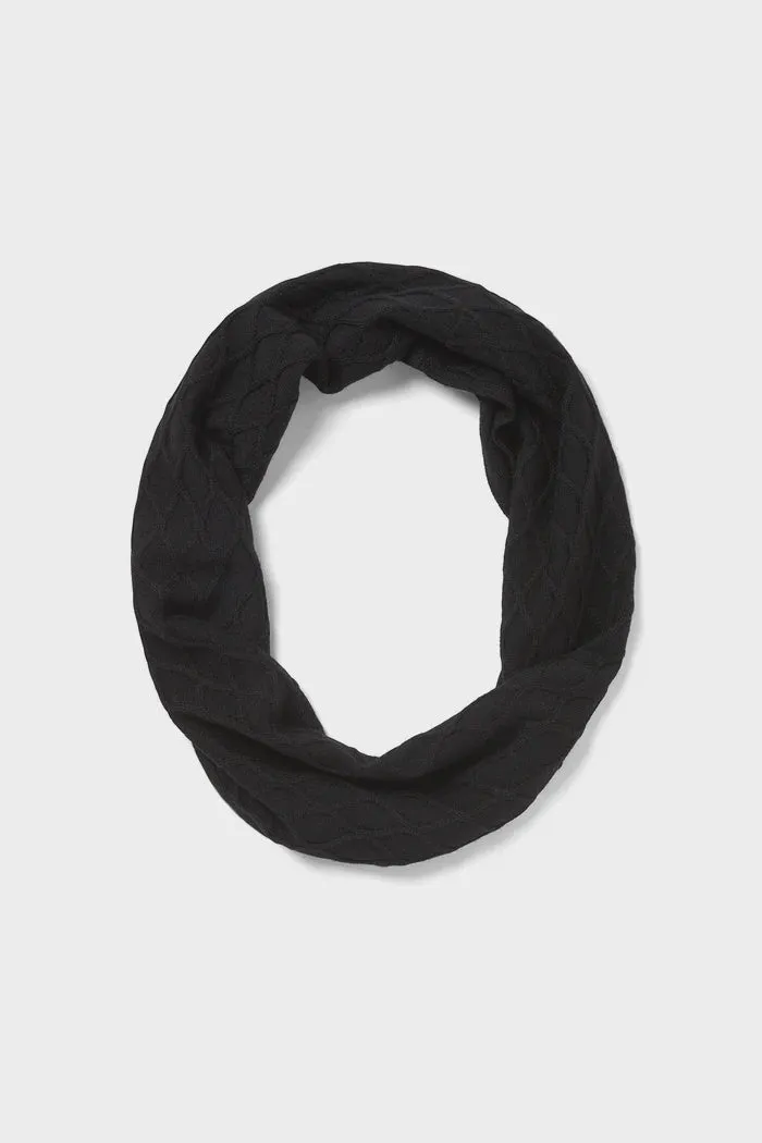 CABLE MELBOURNE Merino Diamond Snood black