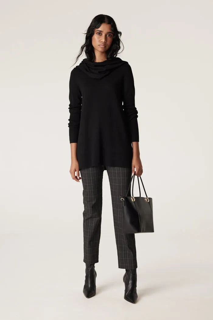 CABLE MELBOURNE Merino Diamond Snood black