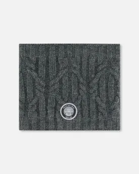 Knit Neckwarmer Dark Gray