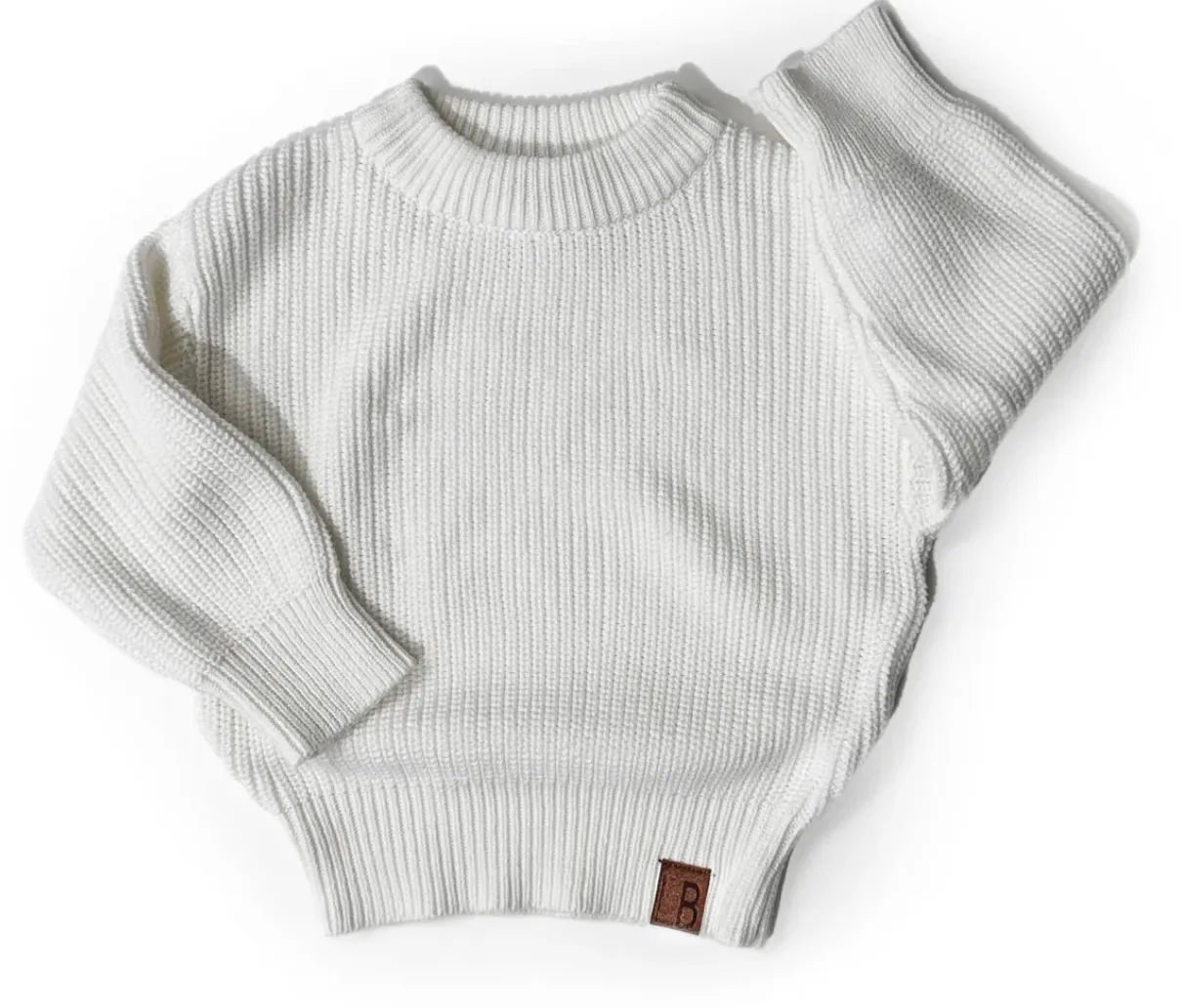 Little Bipsy - Chunky Knit Sweater in Off-White