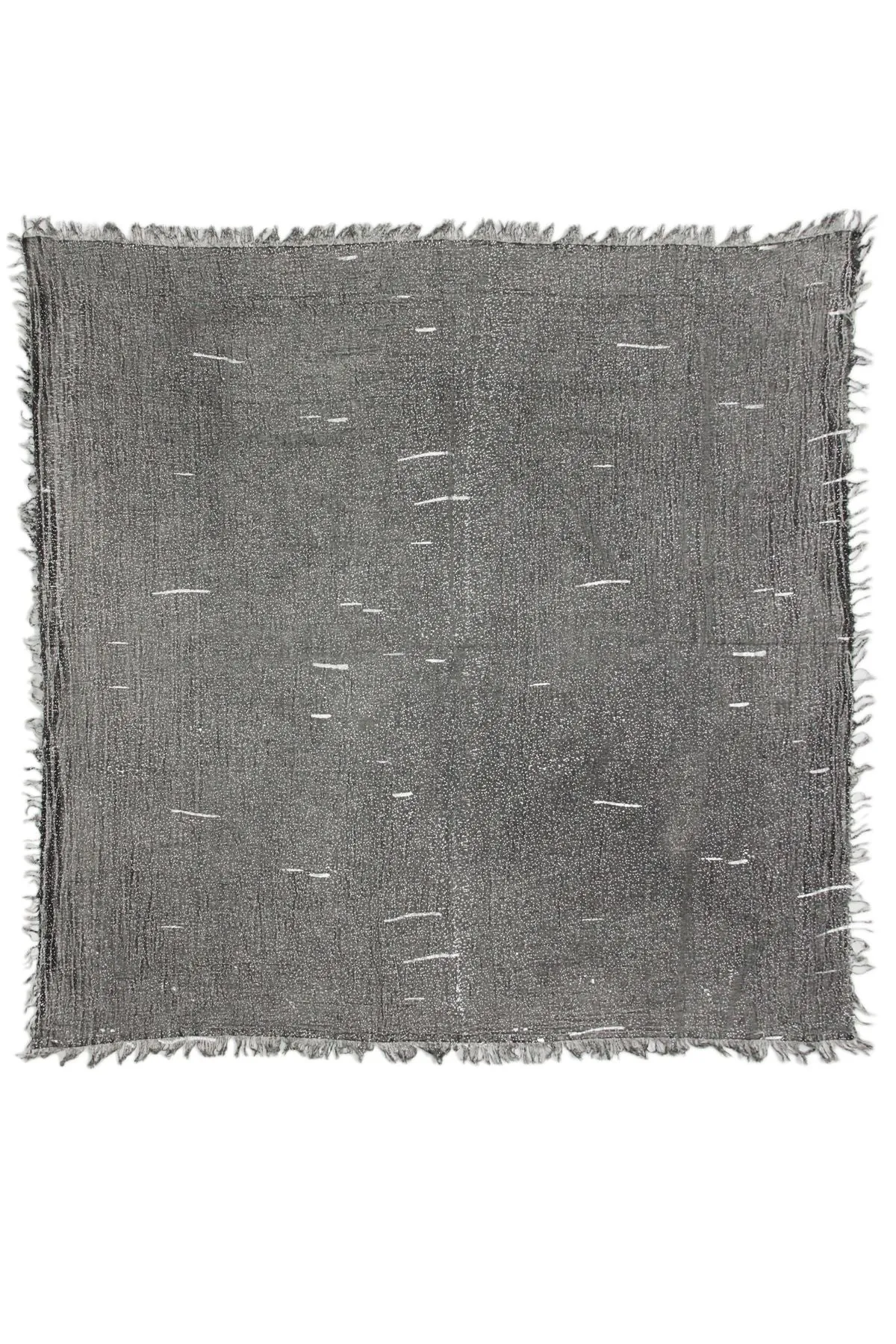 Metallic Rugged Fringe Scarf