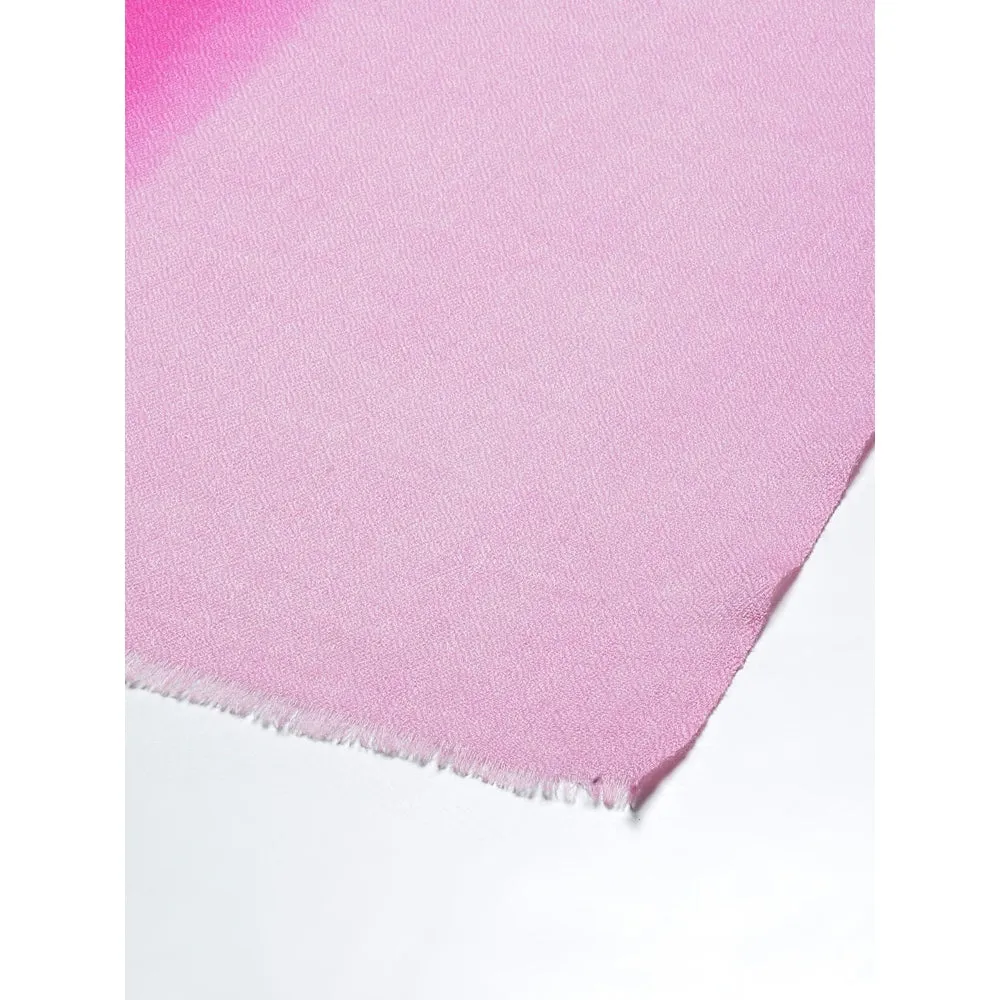 Modarta By Kamakshi Ombre Pink Woolen Shawl