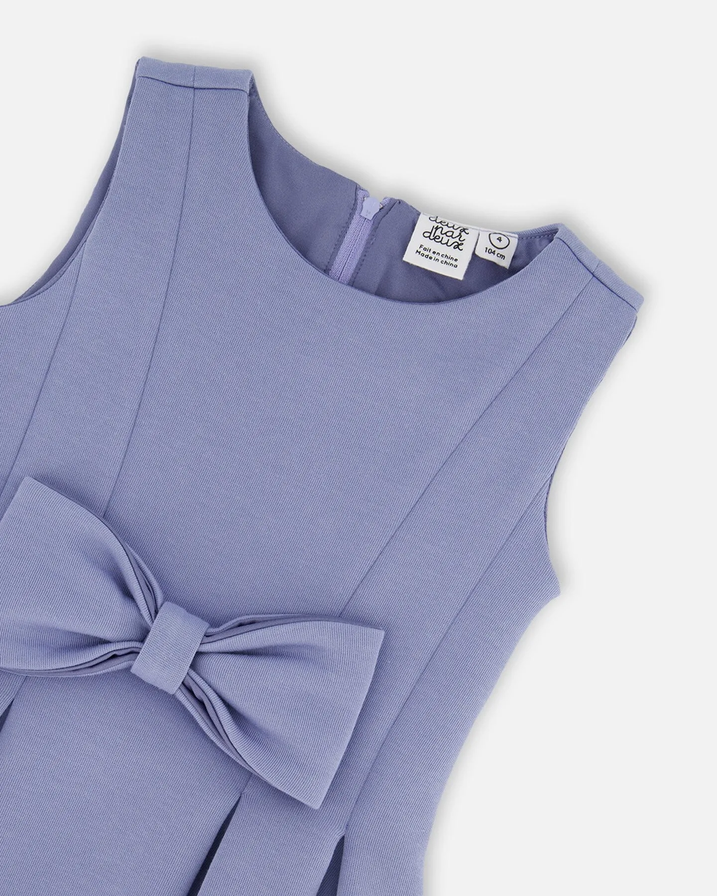 Neoprene Bow Dress Old Blue