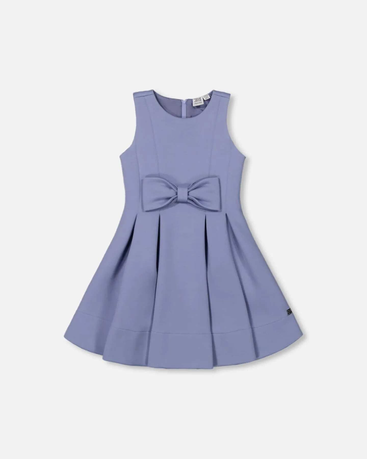 Neoprene Bow Dress Old Blue