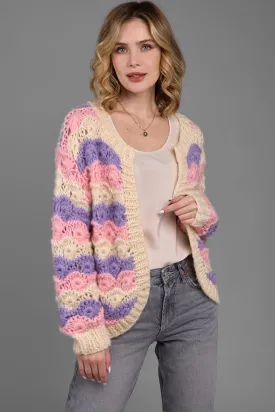 Scallop Pastel Knitted Cardigan
