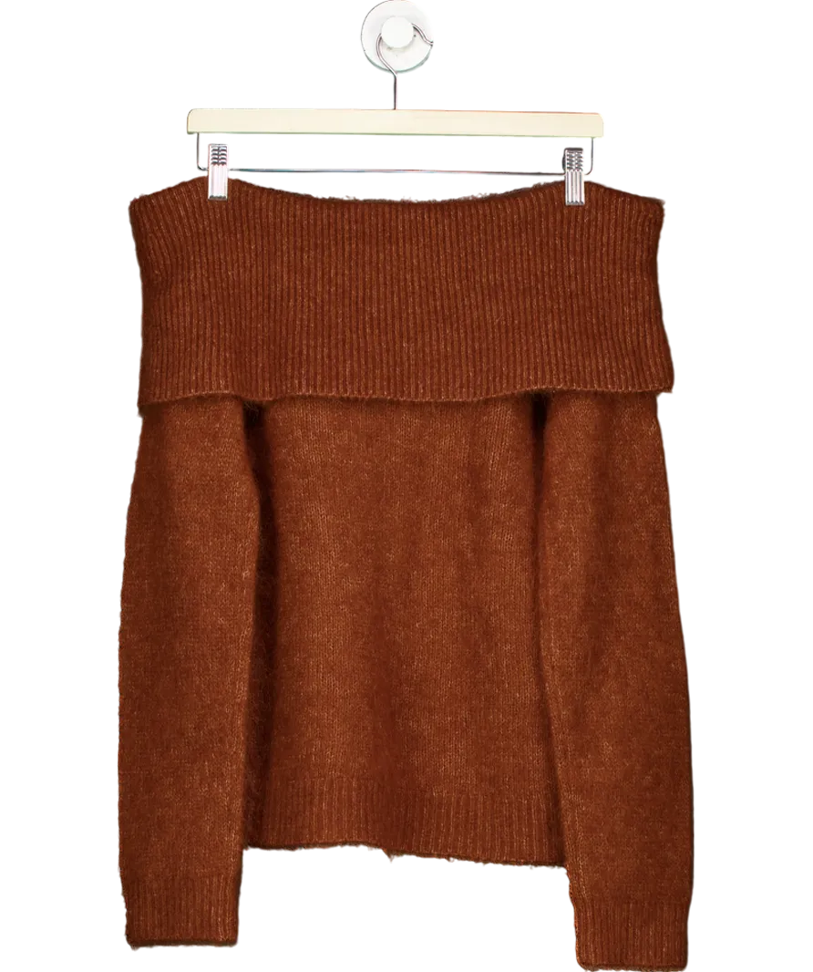 Sezane Brown Aurore Wool/Mohair Blend Jumper UK M