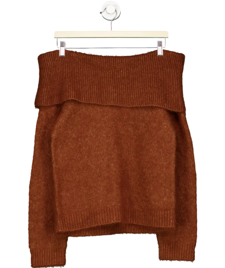 Sezane Brown Aurore Wool/Mohair Blend Jumper UK M