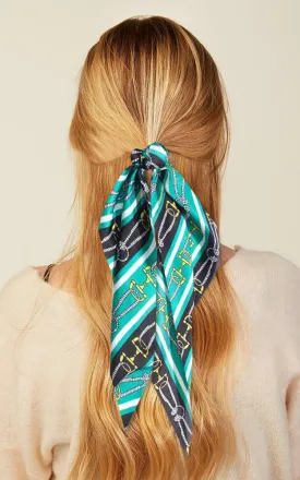 YP91B1 Novelty Print Ponytail Scrunchy Hair Band (12PCS)