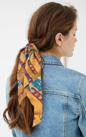 YP92B9 Chain Tassel Ponytail Scrunchy Hair Band (12PCS)