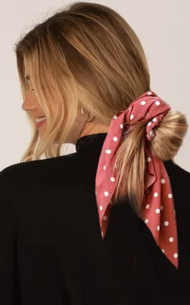 YP97B3 Polka Dot Ponytail Scrunchy Hair Band (12PCS)