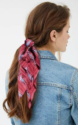 YP99B7 Diamond & Stripe Ponytail Scrunchy Hair Band (12PCS)